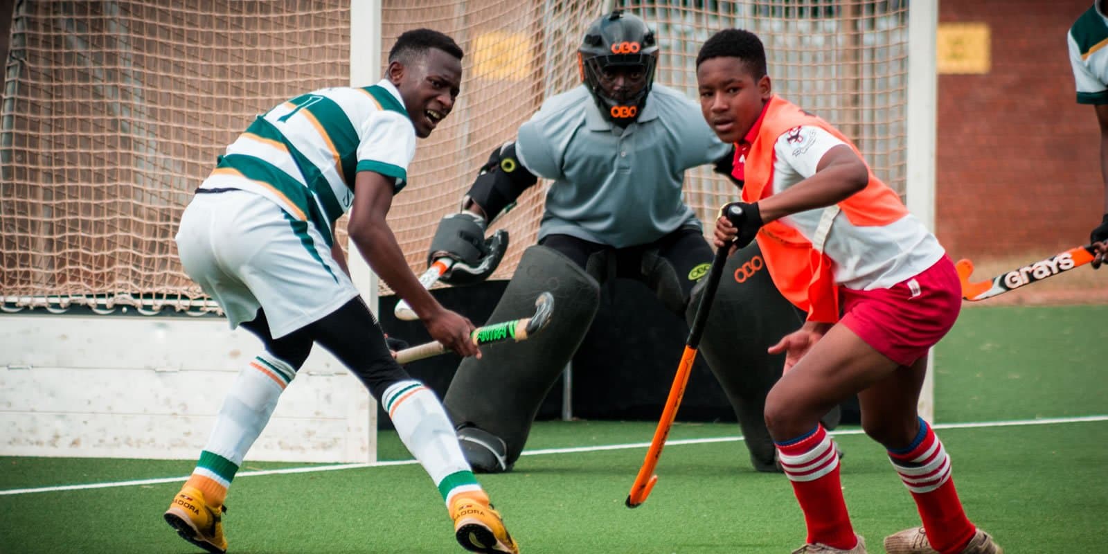 The Skulls at work on one of three hockey fields